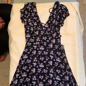 RSQ Tilly’s Floral Black and Purple dress size SMALL